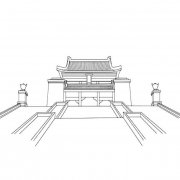 中国特色建筑简笔画步骤图片大全