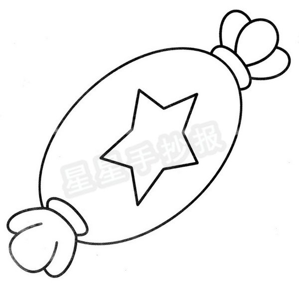 糖果简笔画