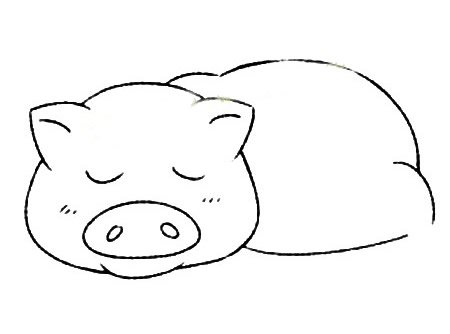 小猪简笔画画法步骤