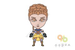 漫威角色苏睿公主简笔画