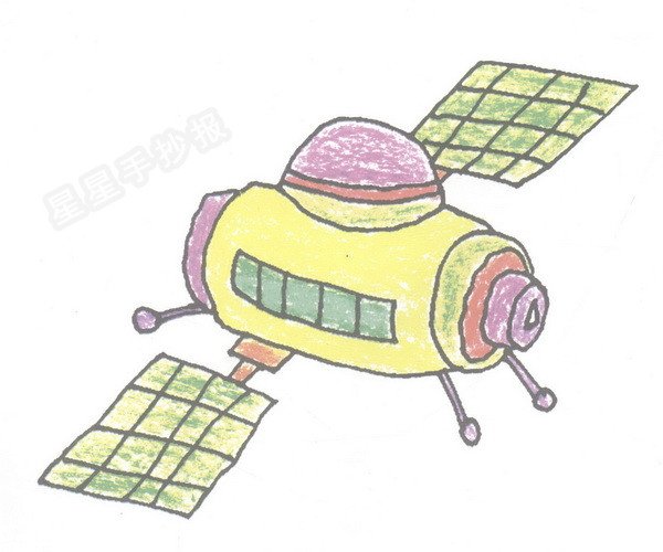人造卫星简笔画
