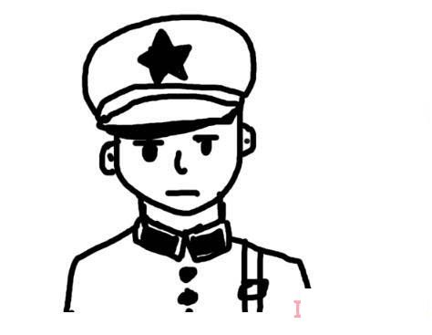 解放军怎么画手绘 解放军简笔画图片