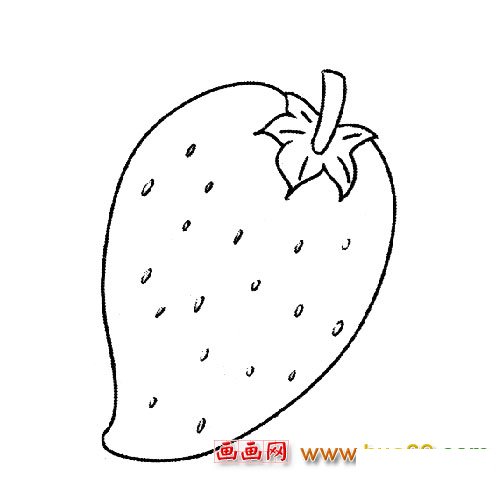 水果简笔画：红莓