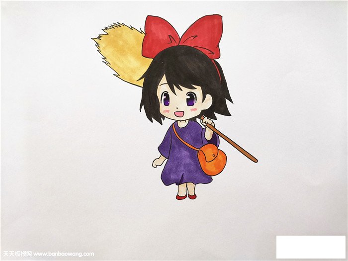 魔女宅急便简笔画教程