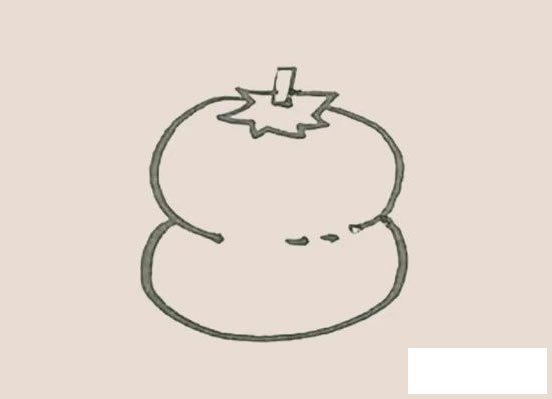 简笔画之柿子