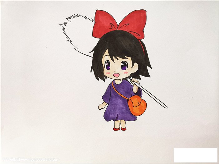 魔女宅急便简笔画教程