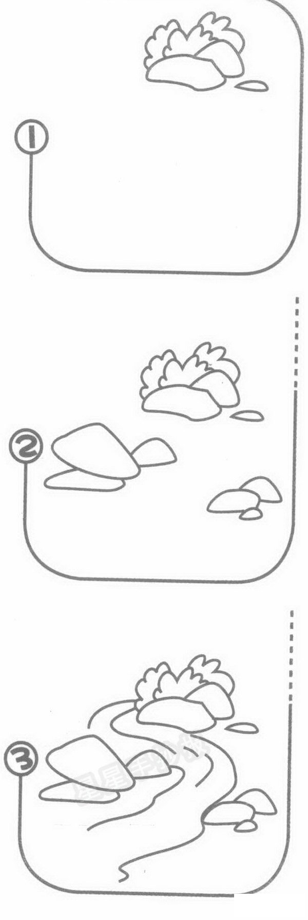 泉水简笔画