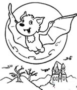万圣节卡通蝙蝠简笔画图片