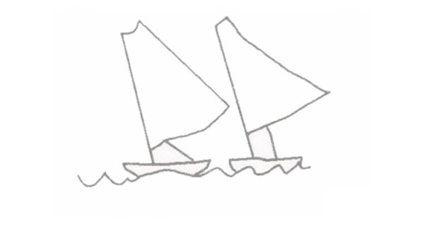 帆船简笔画图片