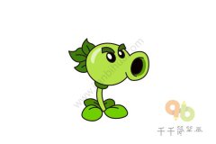 植物大战僵尸 豌豆射手简笔画