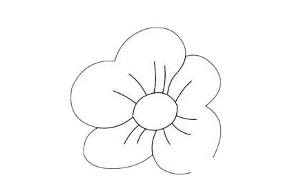 桃花简笔画图片