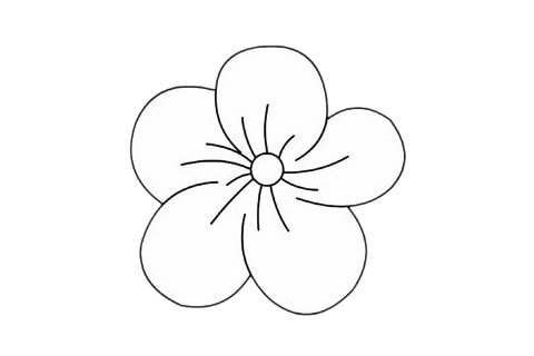 桃花简笔画完成图