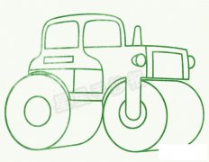压路机简笔画怎么画