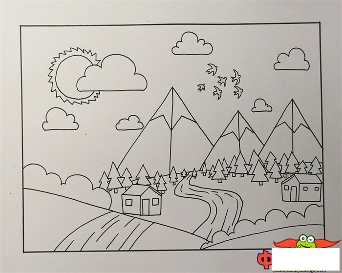 一幅春天简单漂亮的画，春天怎么画简单好看
