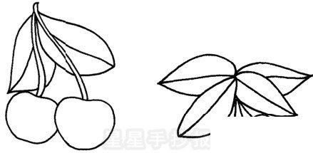 樱桃简笔画图片步骤教程
