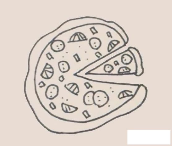 披萨简笔画