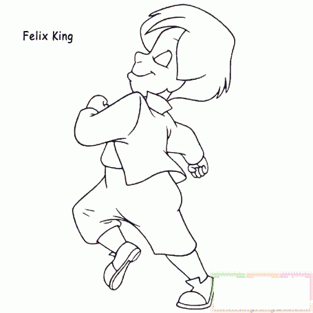 男孩高兴地哼着歌简笔画