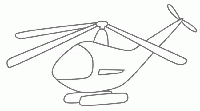 直升飞机简笔画