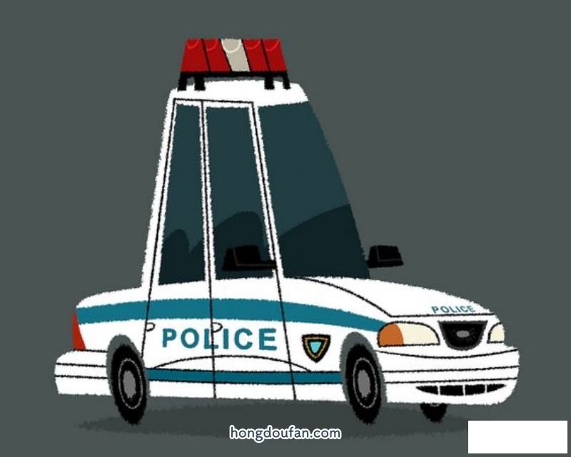 警察叔叔警车简笔画大全 简笔画 第5张