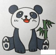 黑白大熊猫简笔画的画法图片