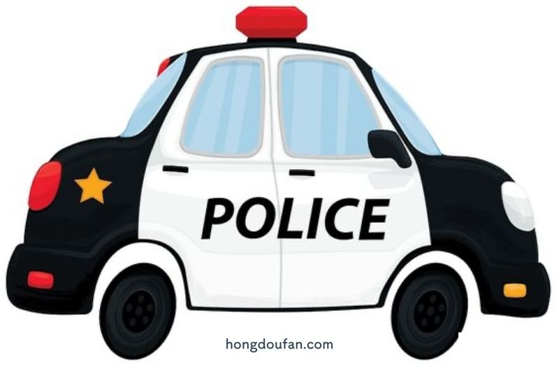 警察叔叔警车简笔画大全 简笔画 第4张