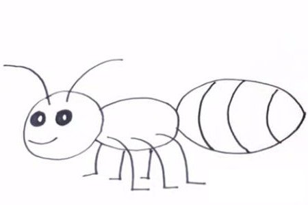 小蚂蚁简笔画怎么画6