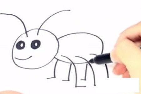小蚂蚁简笔画怎么画4