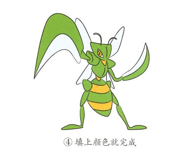 卡通螳螂简笔画图片