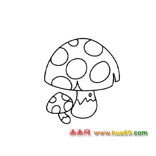 简笔画：漂亮的蘑菇5