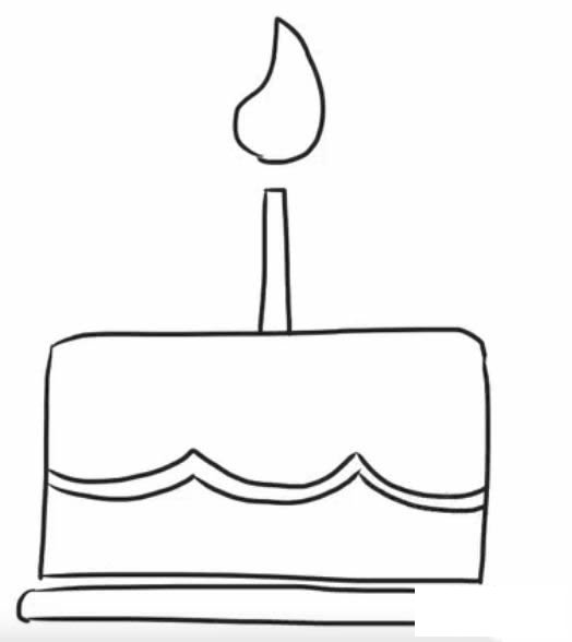 生日蛋糕简笔画