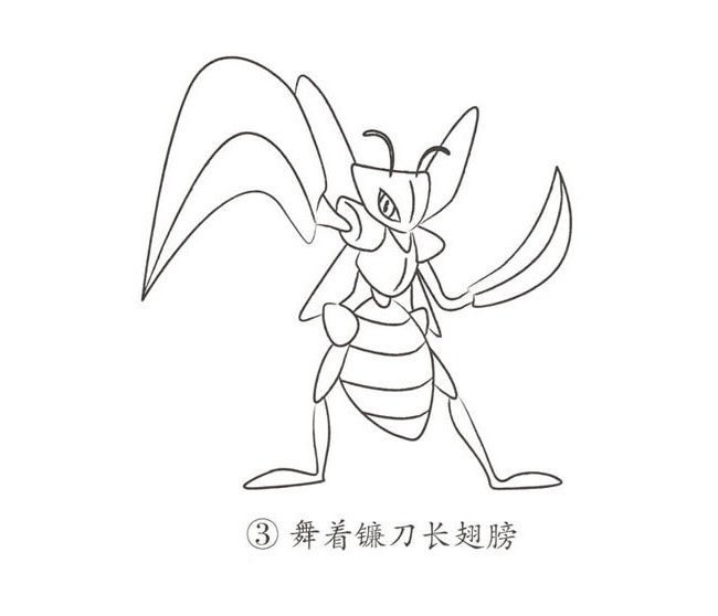 卡通螳螂简笔画图片