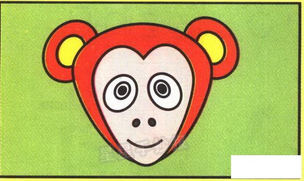 猴子头像简笔画