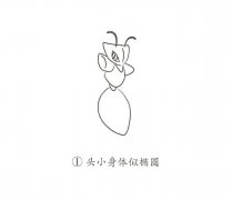 卡通螳螂简笔画彩色图片