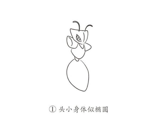 卡通螳螂简笔画图片