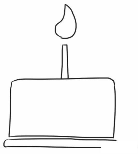生日蛋糕简笔画