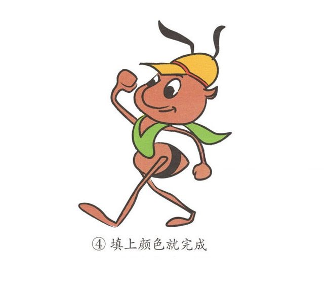 卡通蚂蚁简笔画图片