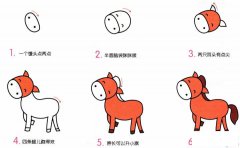 小马简笔画画法_怎么画小马的简笔画