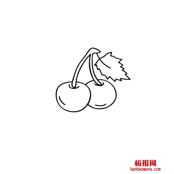 樱桃简笔画水果类简笔画