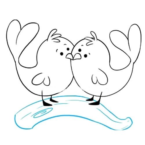 爱情鸟简笔画步骤图片大全