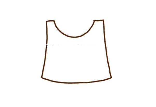 可爱的女孩背心简笔画