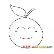 水果简笔画：可口橘子2