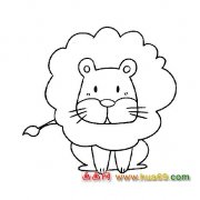 动物简笔画：可爱的小狮子