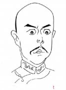 张铁林皇上简笔画