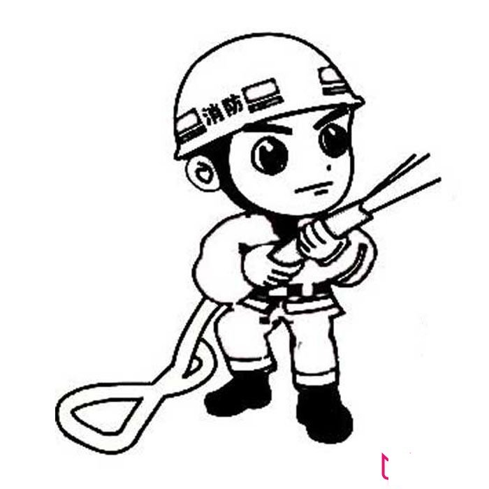 小小消防员简笔画
