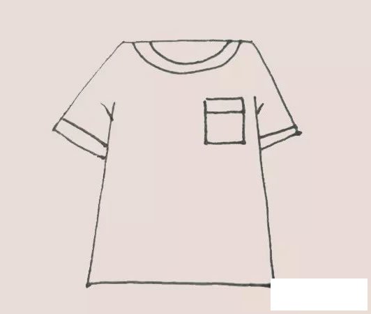 短袖T恤简笔画