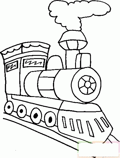 铁轨道上的火车简笔画