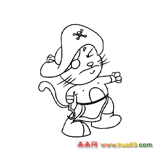 耍酷的小豹子（动物简笔画）