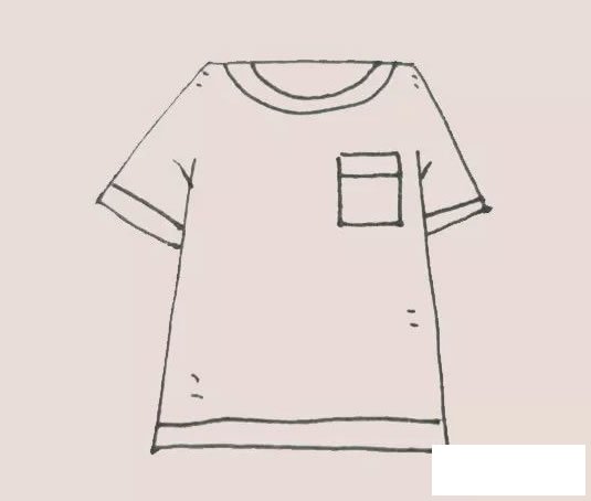 短袖T恤简笔画