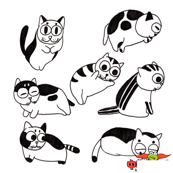 简单又漂亮小猫怎么画，小猫咪简笔画图片大全