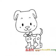 带项圈的小狗简笔画4